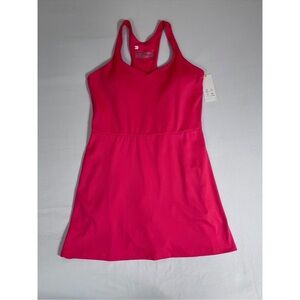 All in Motion Vibrant Pink Dress with Shorts and Built In Bra